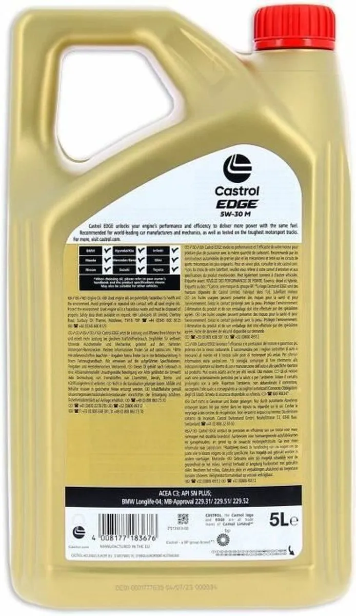 Castrol Edge 5W-30 M C3 Motorolie - 5 Liter