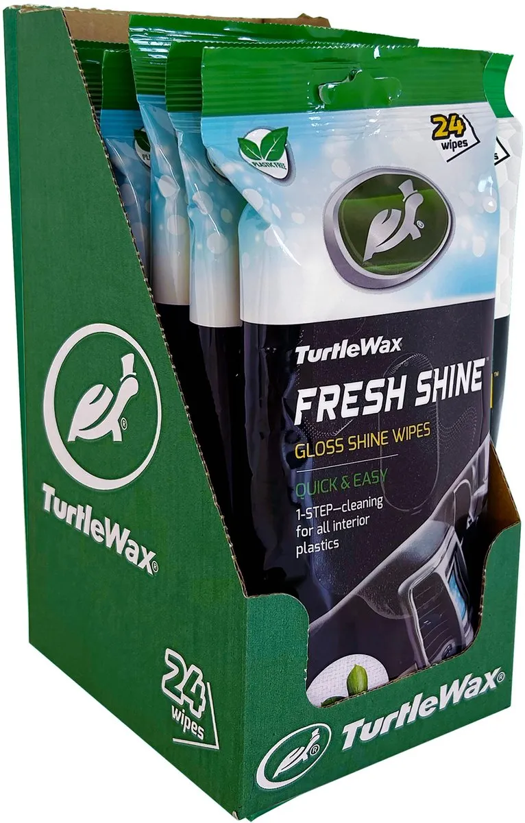Turtle Wax Fresh Shine Gloss Interieurreinigerdoekjes - 24 Stuks