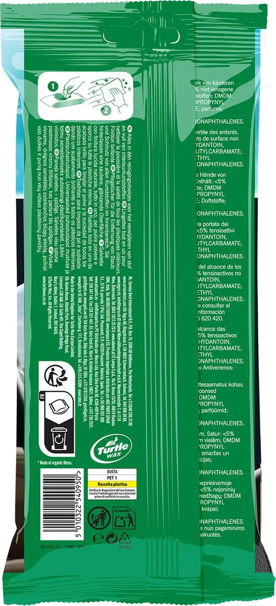 Turtle Wax Fresh Shine Gloss Interieurreinigerdoekjes - 24 Stuks