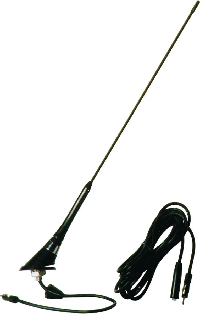 Carpoint Dakantenne Type Golf V16 - 45cm Mast - 3,6m Kabel - Zwart