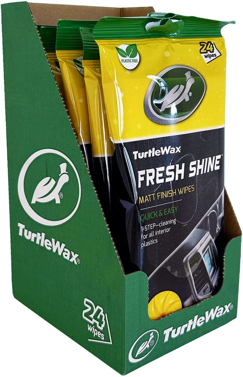 Turtle Wax Fresh Shine Matt Interieurreiniger Doekjes 24 Stuks