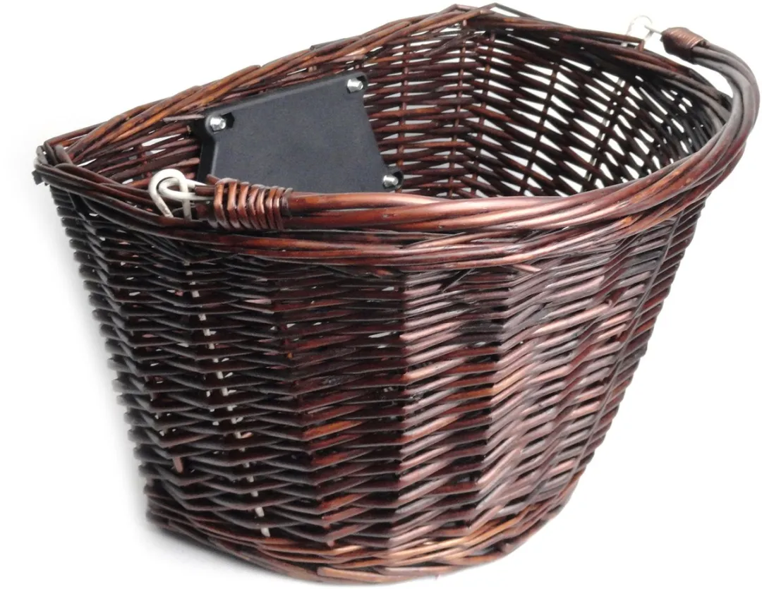 Basil Bruine Rotan Fietsmand - 36x26x23cm