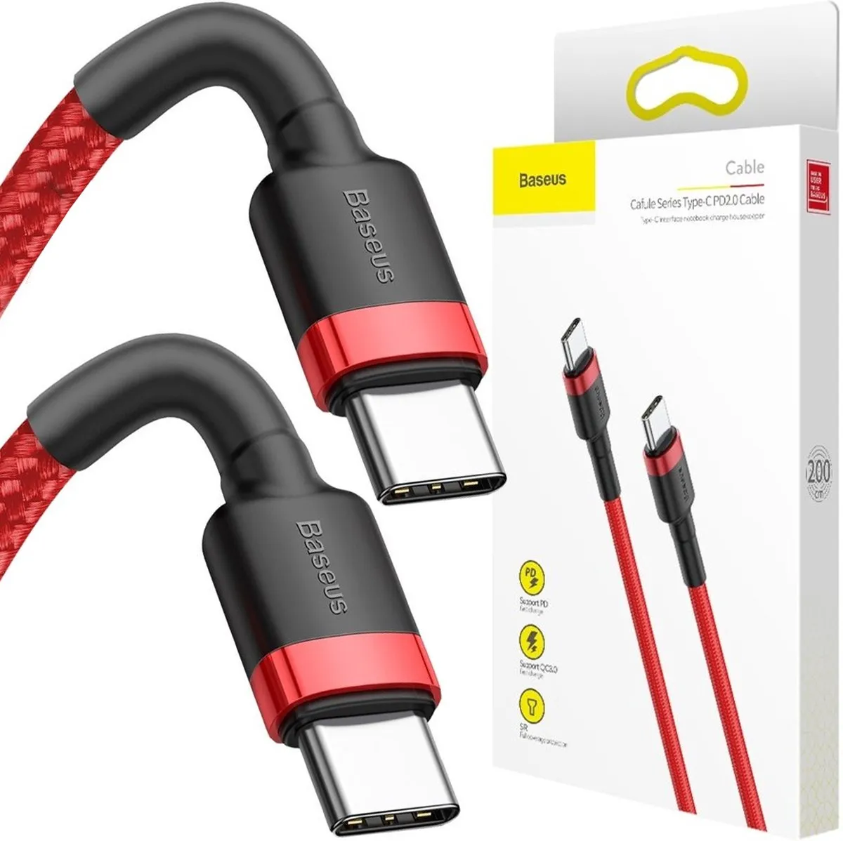 Baseus Fast Charge USB-C naar USB-C 2m