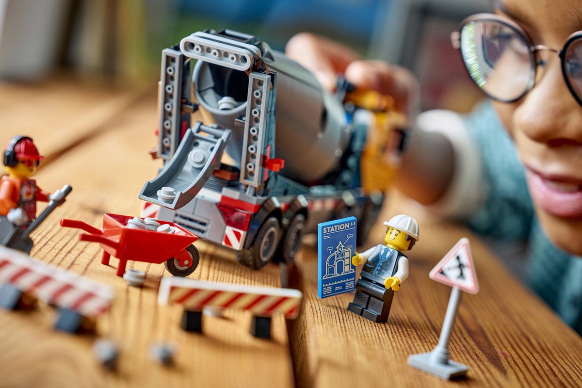LEGO City betonmixer bouwvoertuig speelgoed voor kinderen.