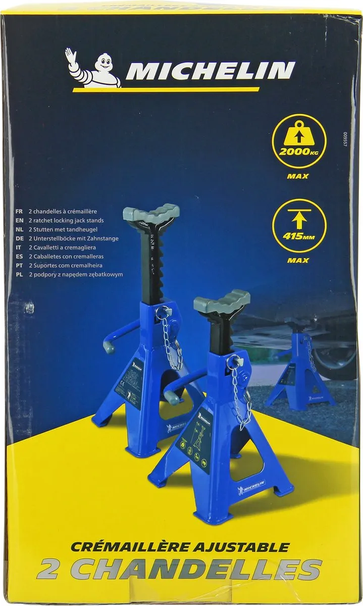 Michelin Assteunen 280-428mm - 2 Ton - 2 Stuks - Blauw