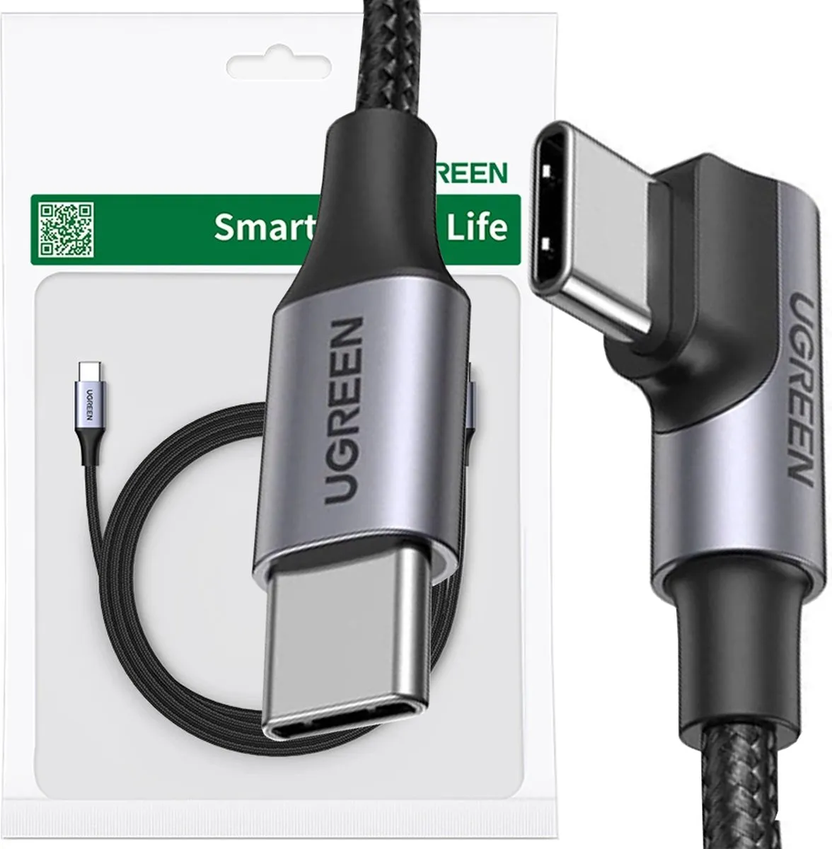 Ugreen US334 USB-C Kabel 100W PD - Zwart