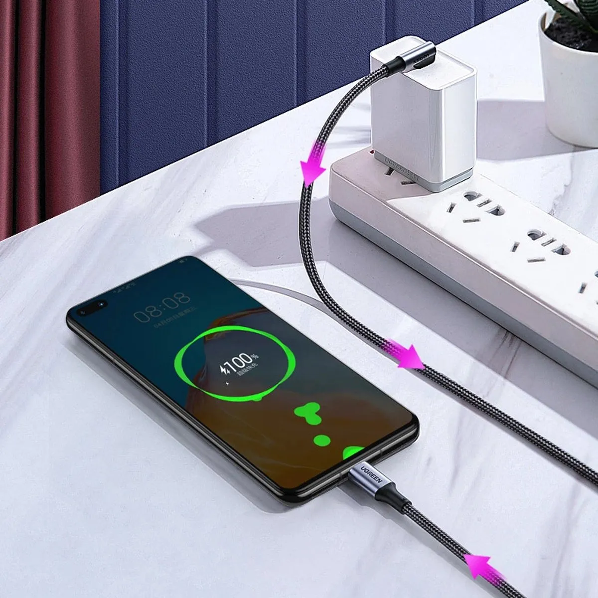 Ugreen US334 USB-C Kabel 100W PD - Zwart
