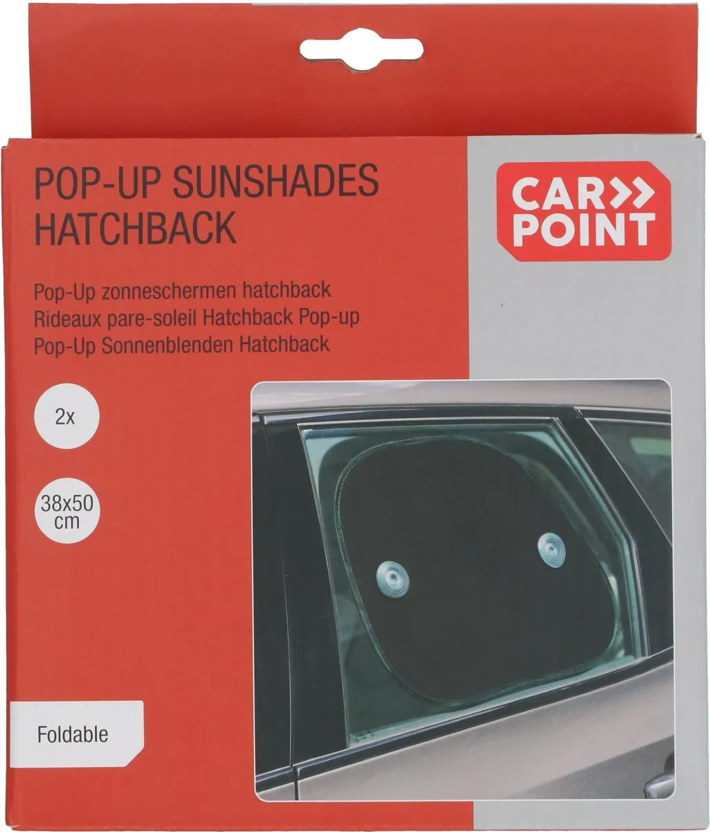 Carpoint Pop-Up Auto Zonneschermen 2 Stuks - Zwart