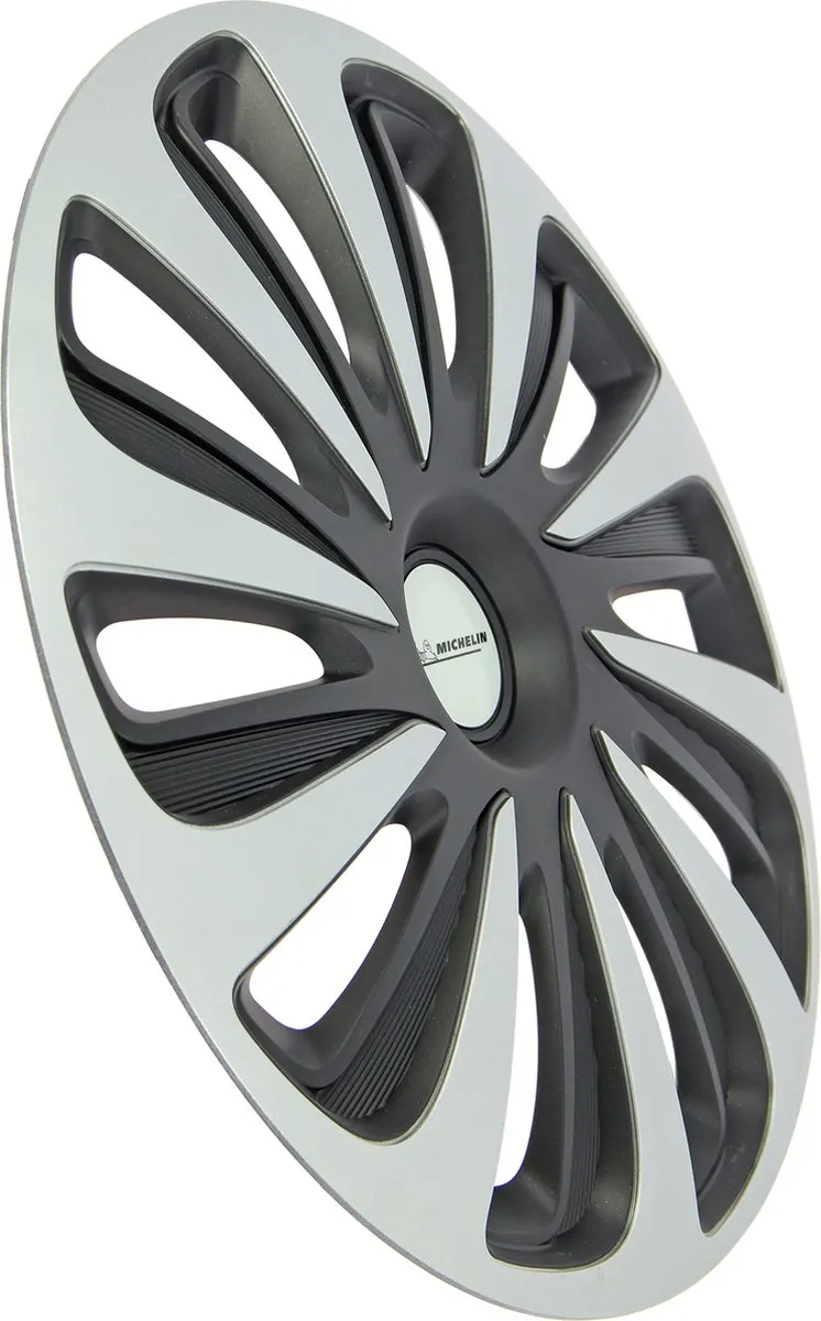 Michelin Wieldoppen 15" - Zilver/Zwart - 4 Stuks