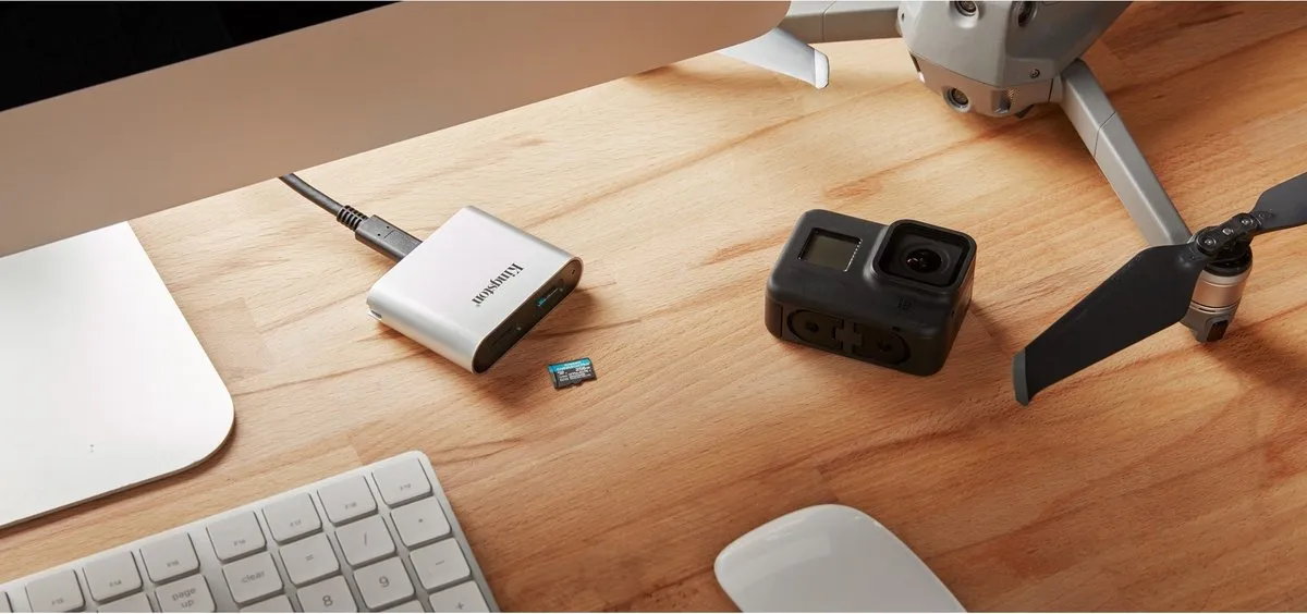 Kingston WFS-SDC Externe Geheugenkaartlezer USB-A 3.2 Gen 1 - Zilver-zwart - afbeelding 6 van 6