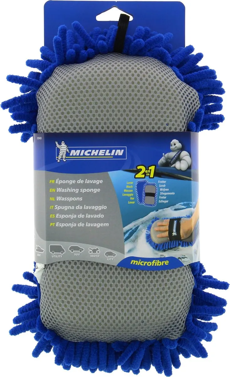 Michelin Autowashandschoen Microvezel MIC094839 - Blauw
