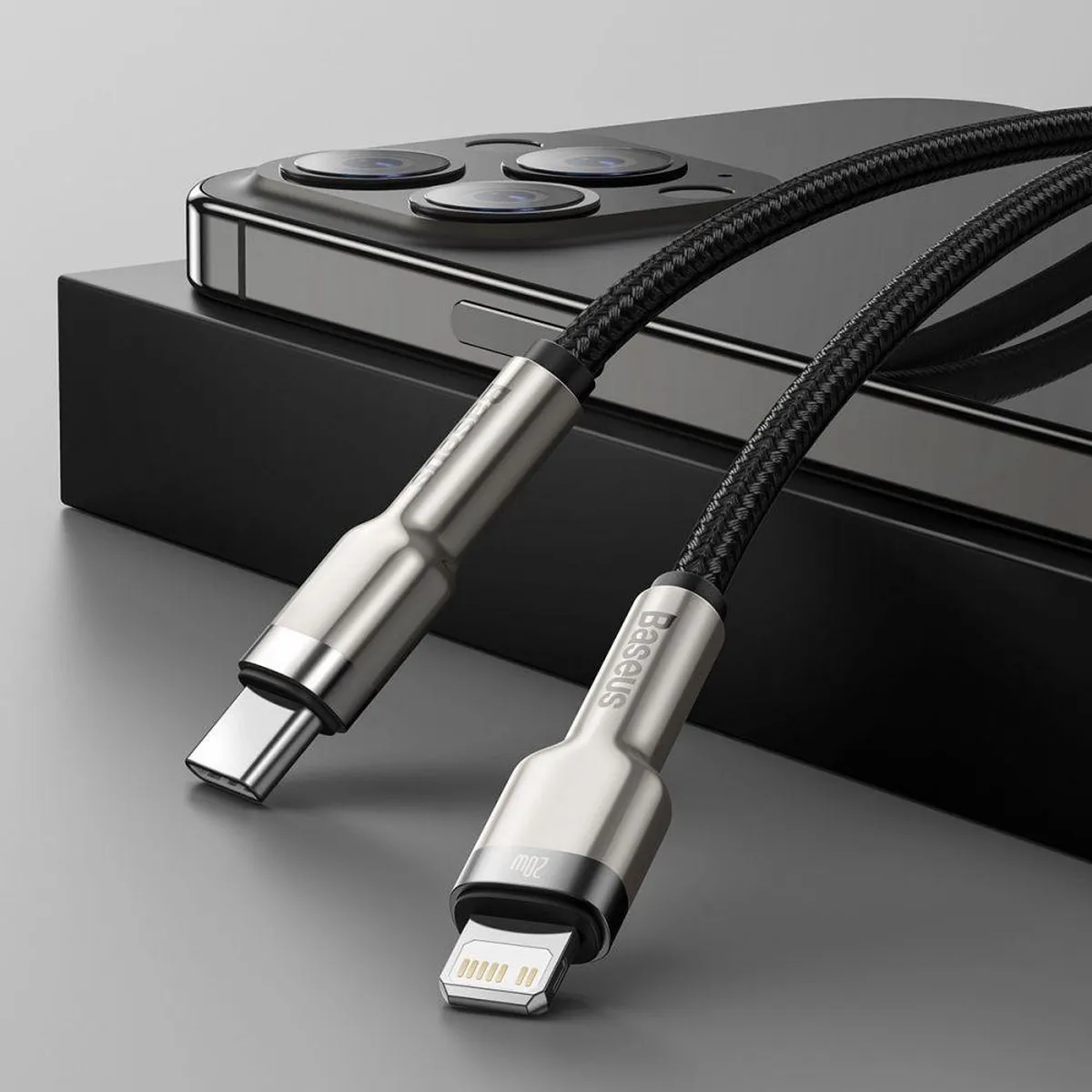 Baseus Cafule USB-C Lightning Kabel 20W - Zwart