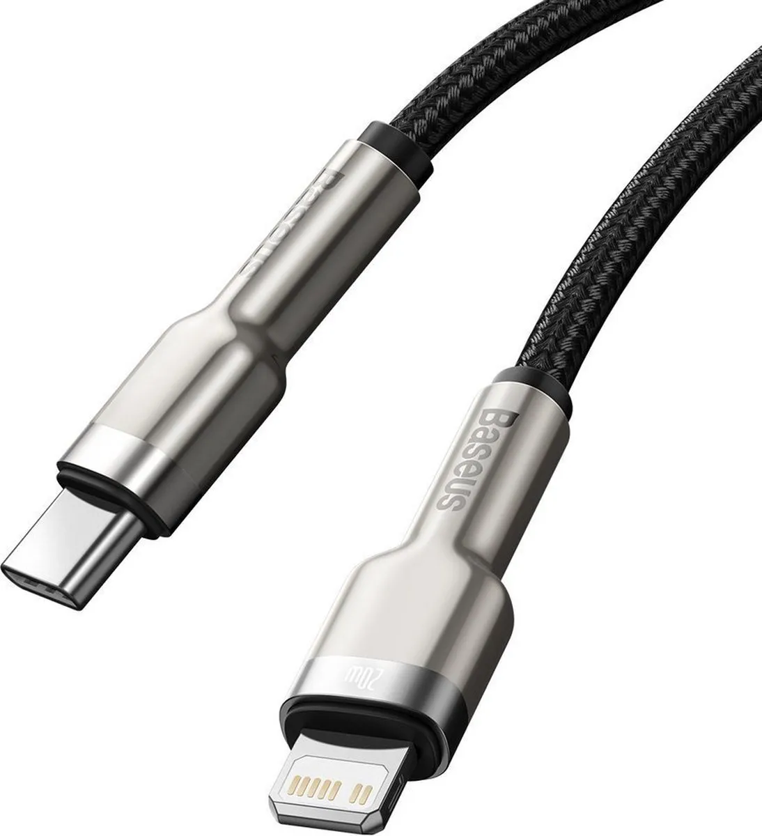Baseus Cafule USB-C Lightning Kabel 20W - Zwart - afbeelding 6 van 6