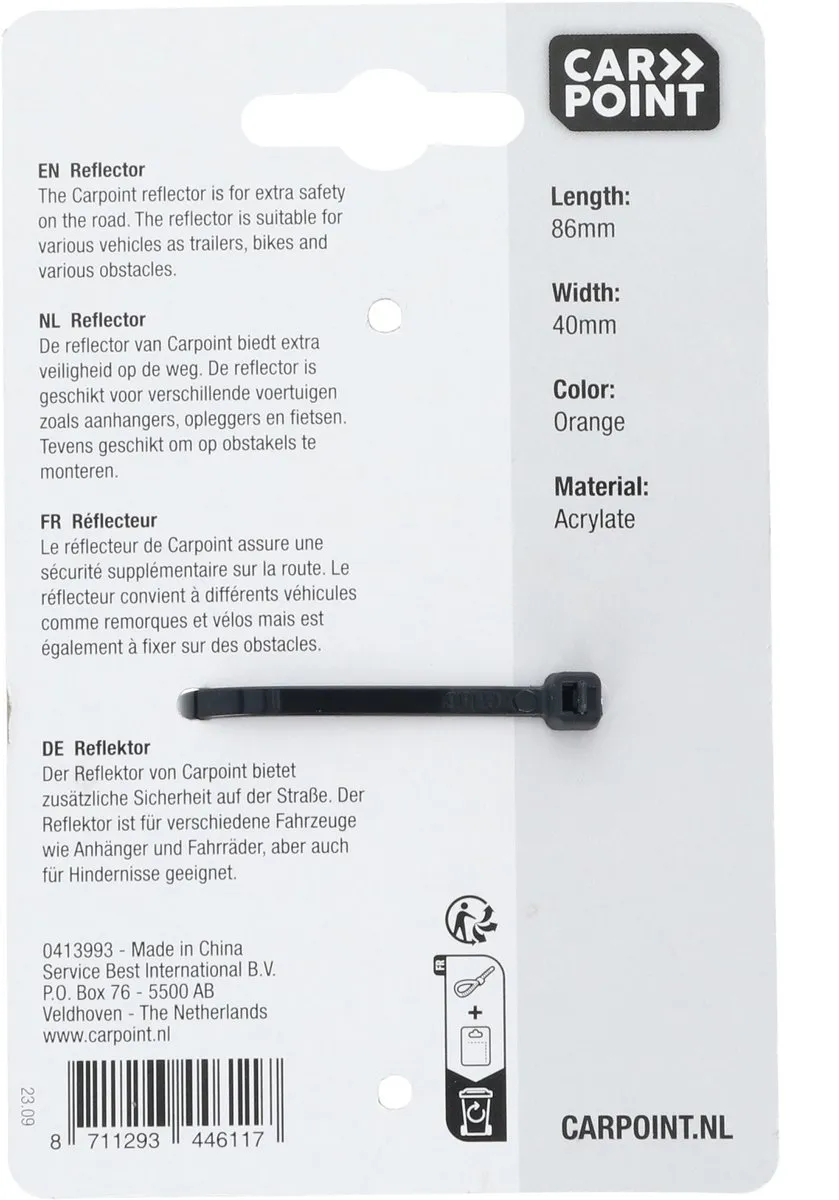 Carpoint Reflector Oranje 86x40mm - 2 Stuks
