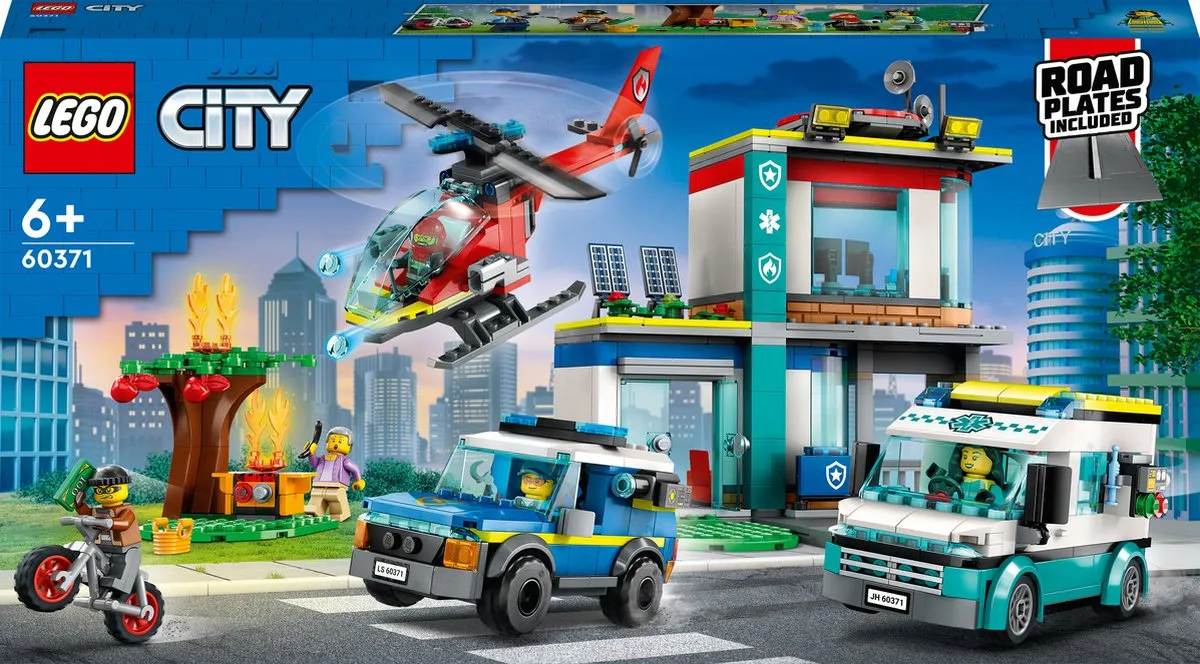 LEGO City Hoofdkwartier Hulpdienstvoertuigen 60371