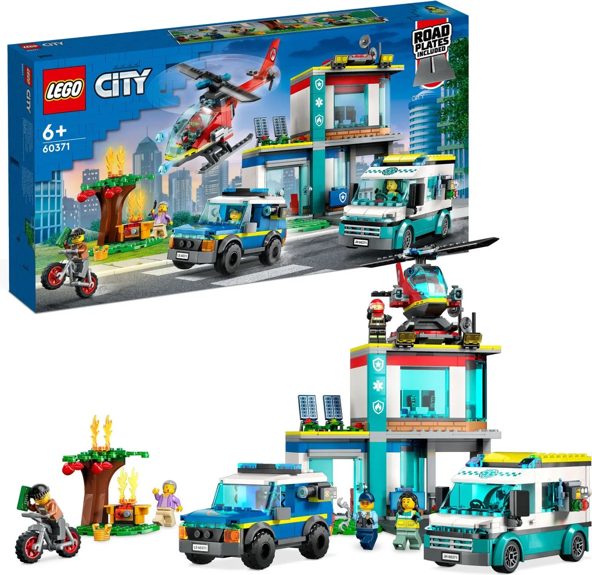 LEGO City Hoofdkwartier Hulpdienstvoertuigen 60371 - Meerkleurig - afbeelding 6 van 6