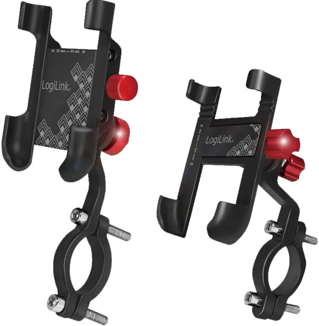 Logilink AA0148 Passieve Fiets/Scooterhouder - Zwart/Rood - afbeelding 6 van 6