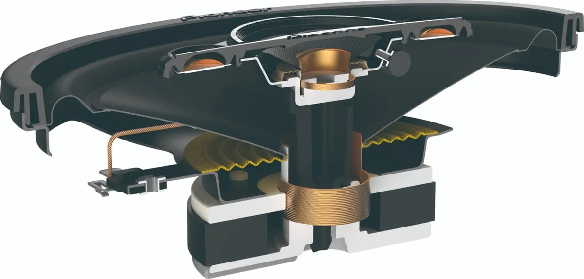Pioneer TS-A4671F Autospeakers - 210W - 4x6" - Zwart/Goud