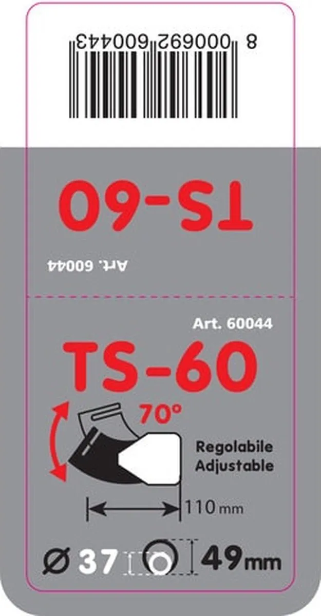Lampa TS-60 Gepolijste RVS Uitlaat Eindpijp – Speciaal voor Gebogen Uitlaatsystemen – Universeel Passend voor Ø 37–49 mm – Duurzaam en Eenvoudig te Monteren – Sportieve Uitstraling