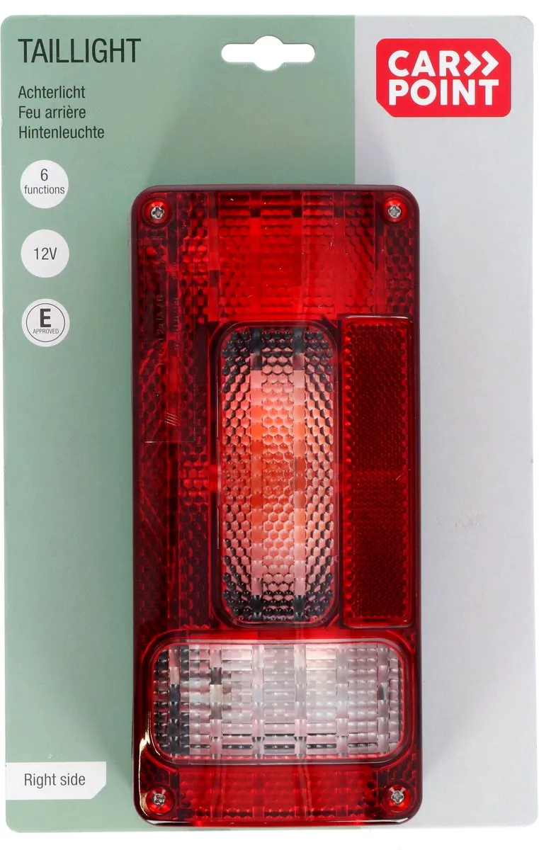 Carpoint Achterlicht 12V 6 Functies 220x100mm - Rechts