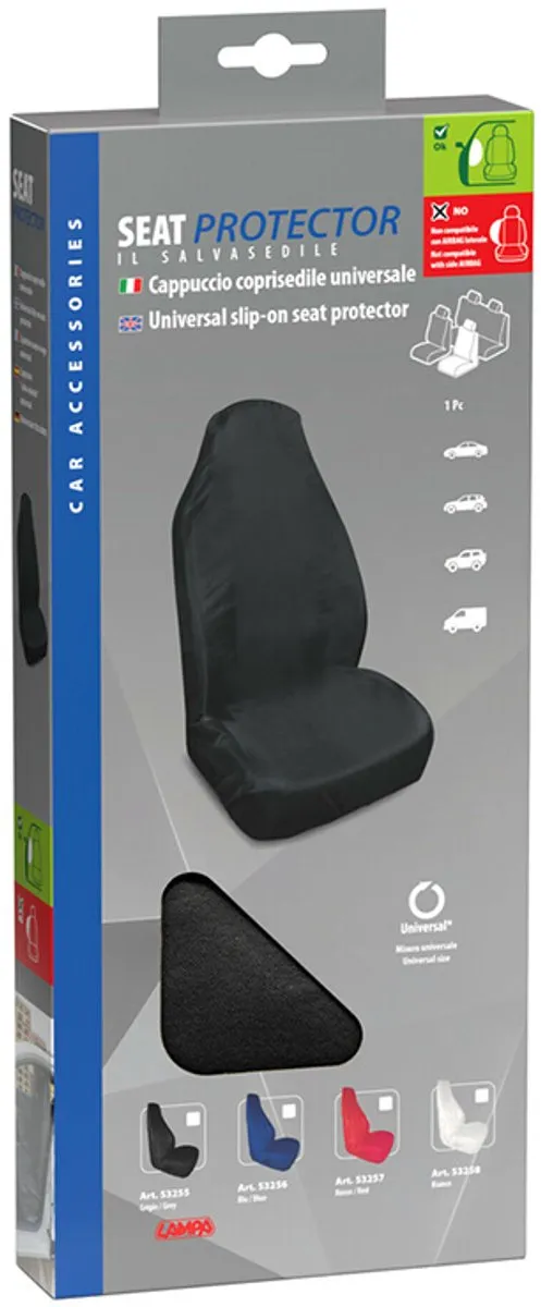 Lampa Slip-On Stoelbeschermer Zwart - Universeel