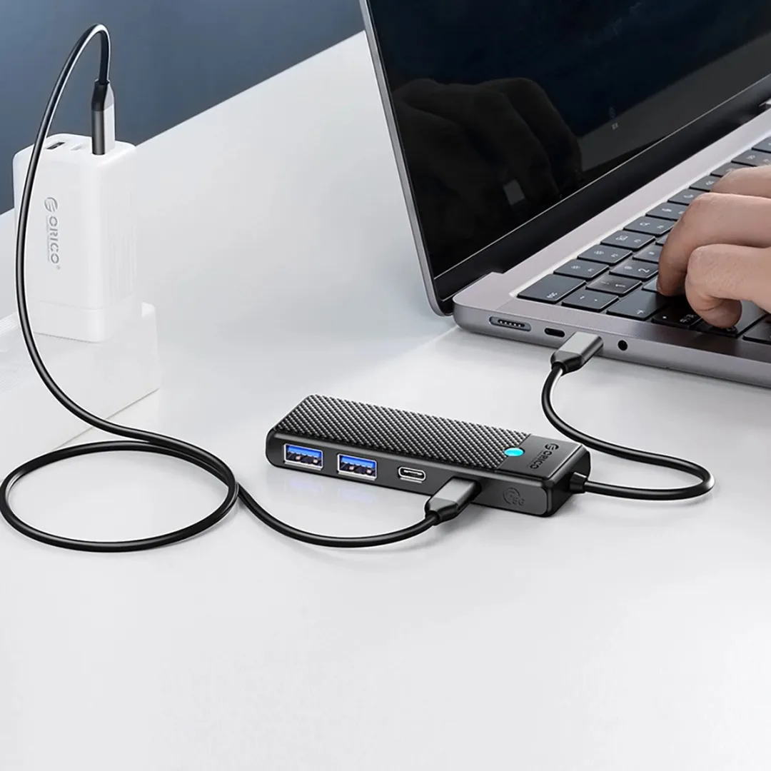 ORICO Hub USB-C Adapter 2x USB-A 3.0 2x USB-C 3.0 - Transparant - afbeelding 4 van 6