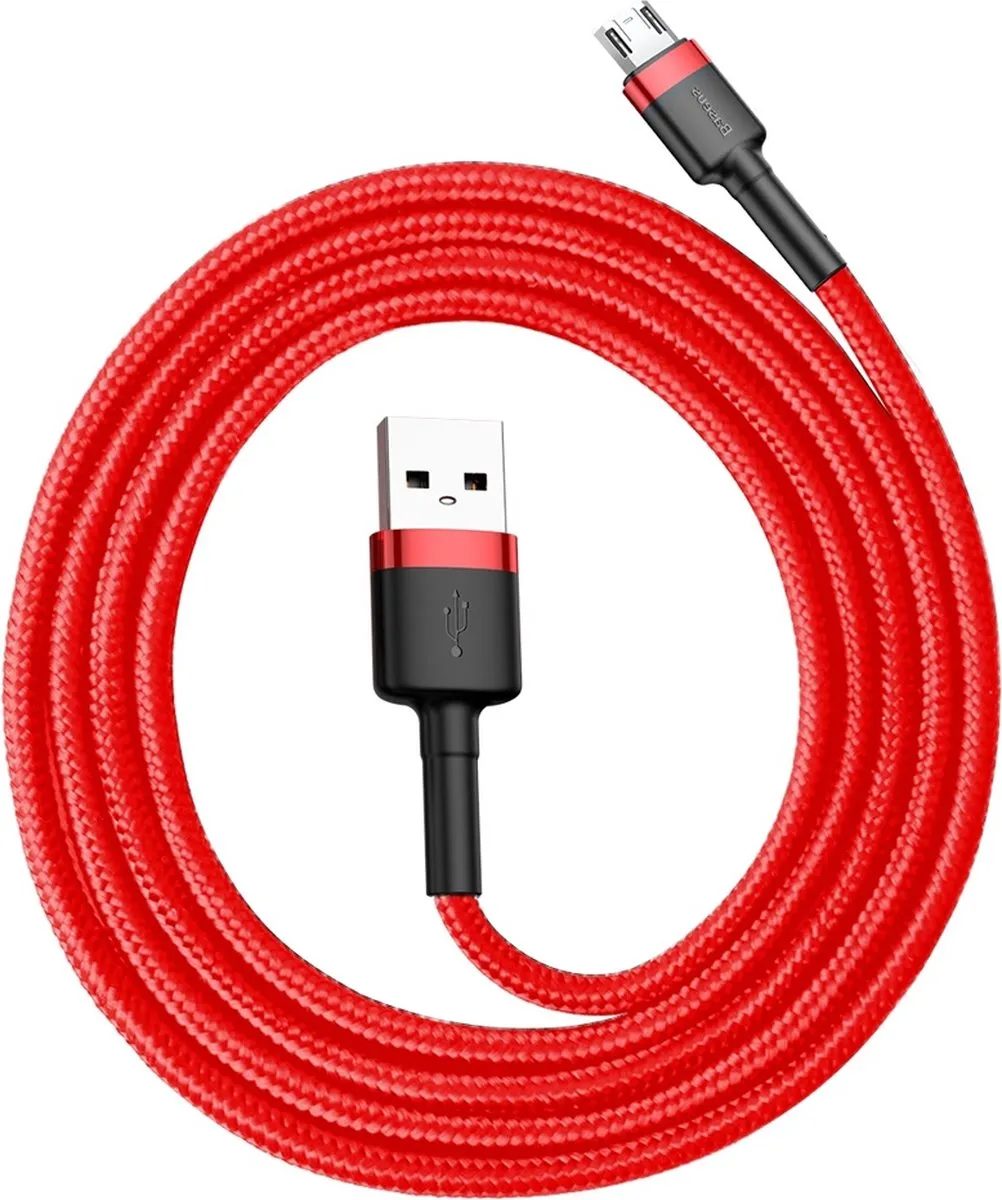 Baseus Cafule CAMKLF-B09 USB/Micro USB Kabel - 2.4A - 1M - Rood