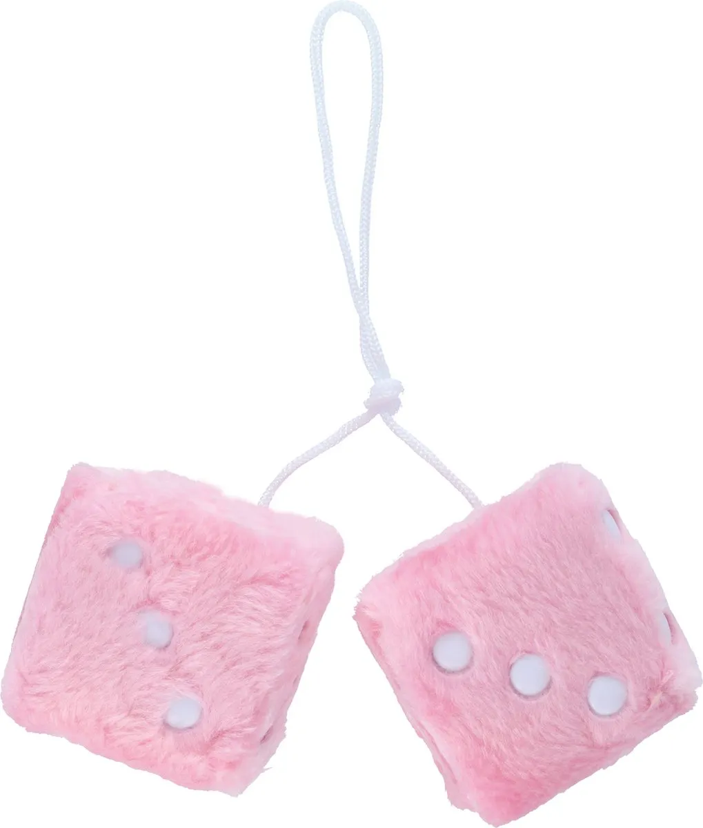 Carpoint Spiegeldecoratie Roze Dobbelsteen - Auto Decoratie Interieur Accessoires