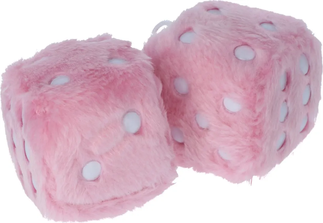 Carpoint Spiegeldecoratie Roze Dobbelsteen - Auto Decoratie Interieur Accessoires