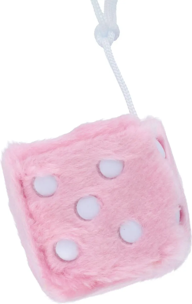 Carpoint Spiegeldecoratie Roze Dobbelsteen - Auto Accessoires - afbeelding 6 van 6