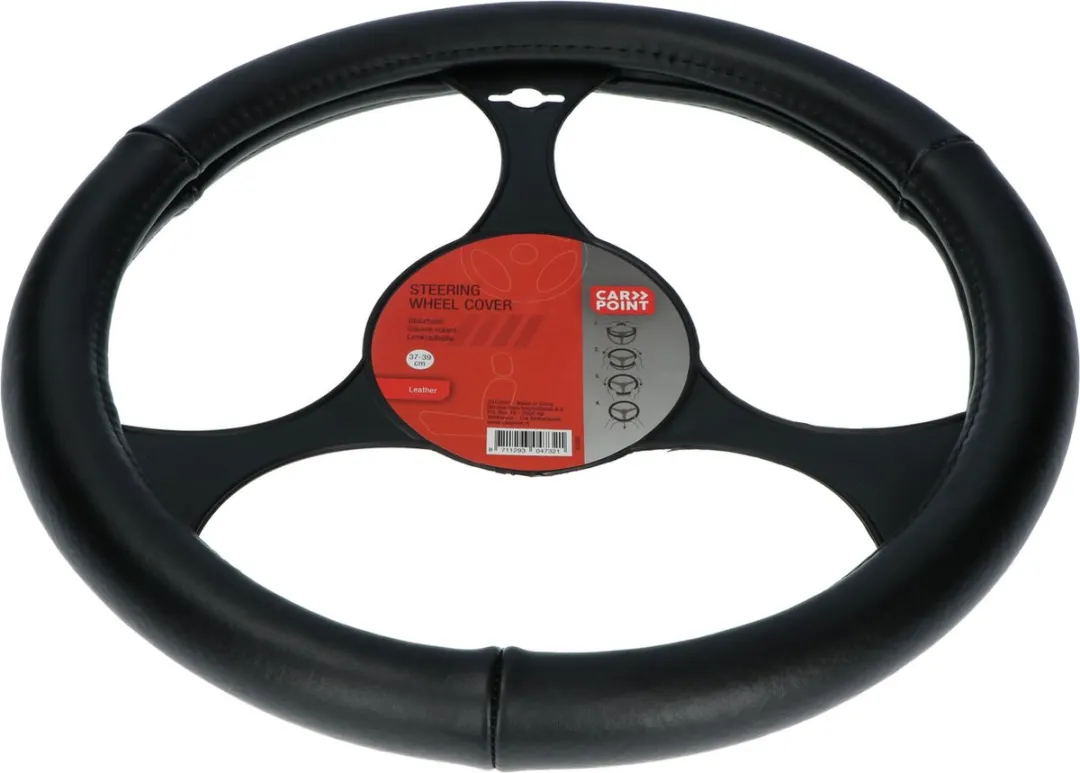 Carpoint Stuurhoes Leer 37-39cm - Zwart - afbeelding 5 van 6