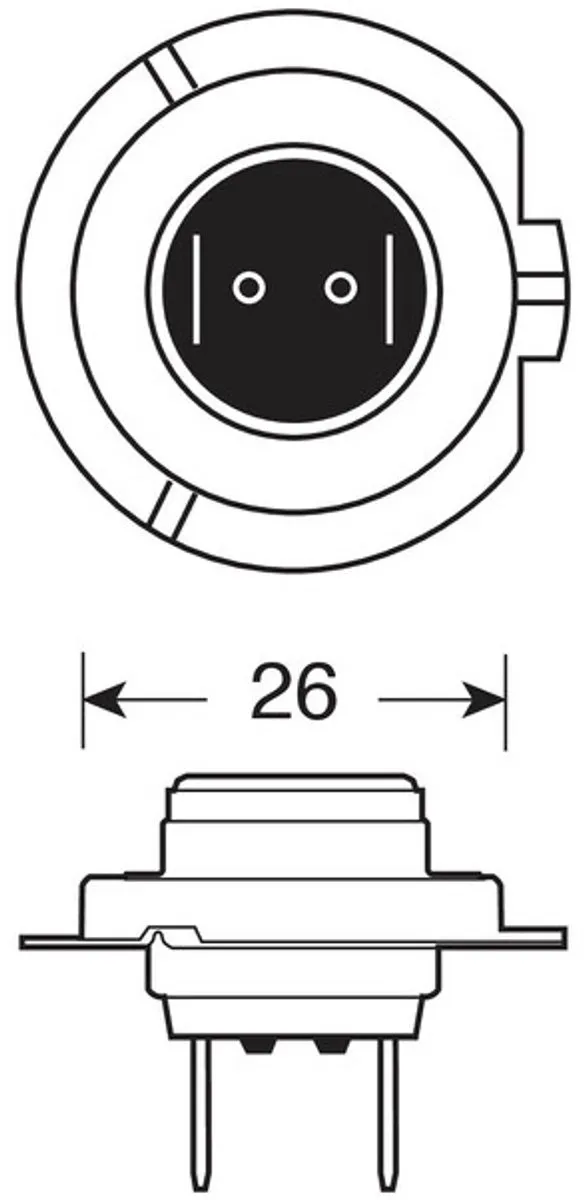 Lampa 12V Halogeenlamp H7 55W - Zwart
