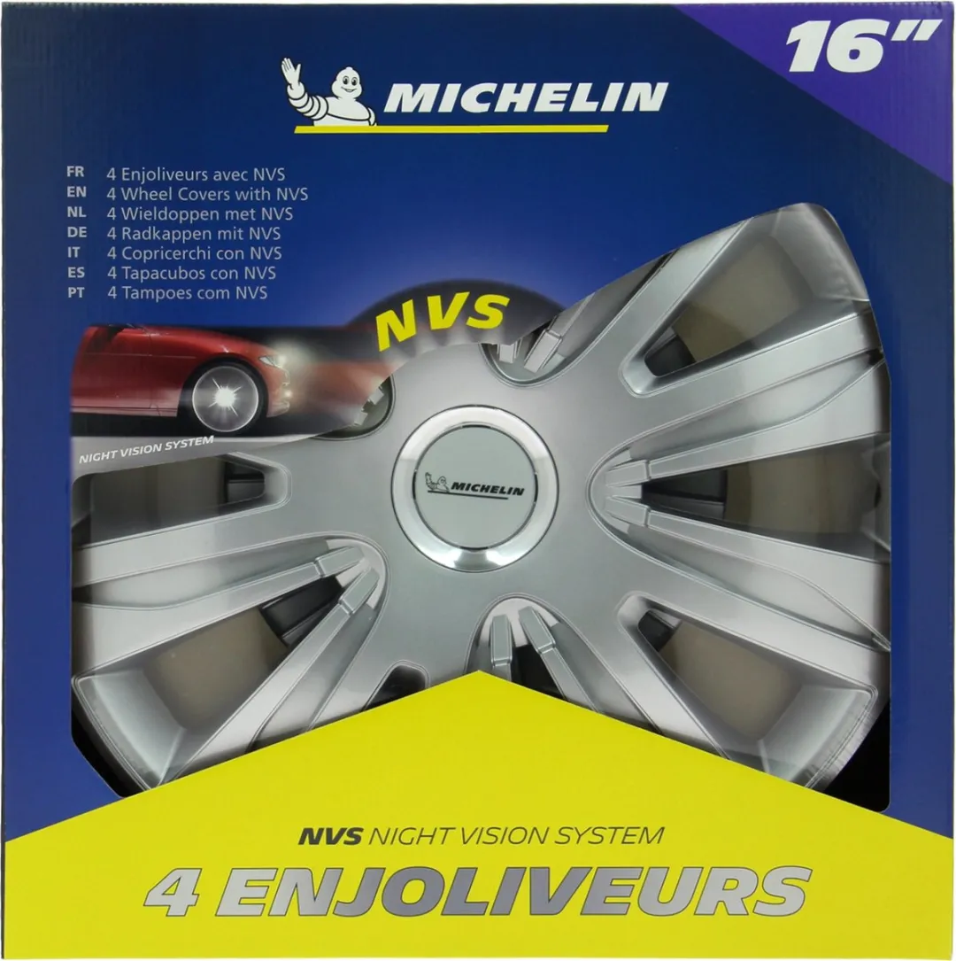 Michelin Wieldoppen 16 Inch - Chroom - 4 Stuks