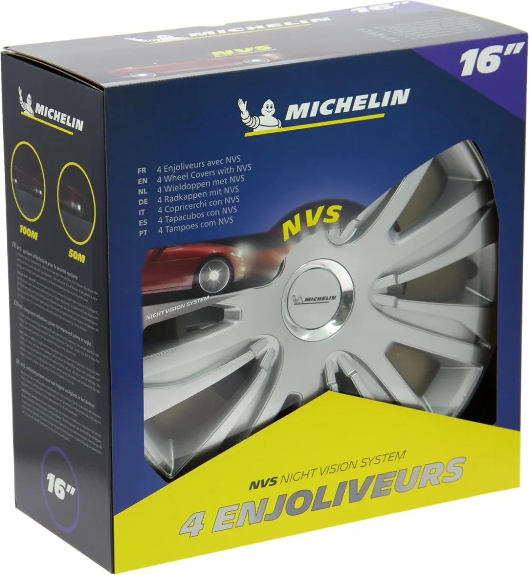 Michelin Wieldoppen 16 Inch - Chroom - 4 Stuks