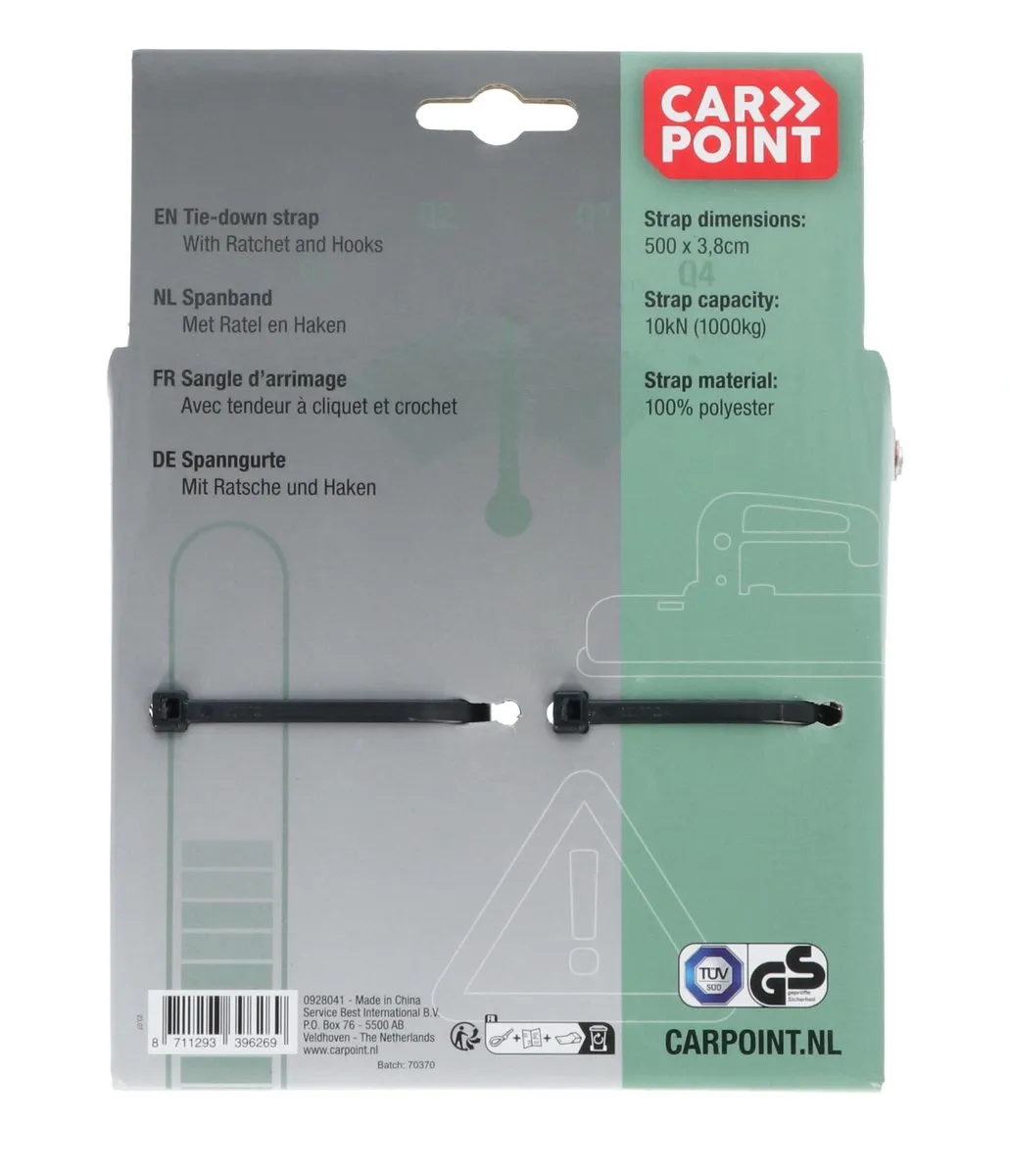 Carpoint Ratelspanband 38mm 5m 1000kg - Blauw