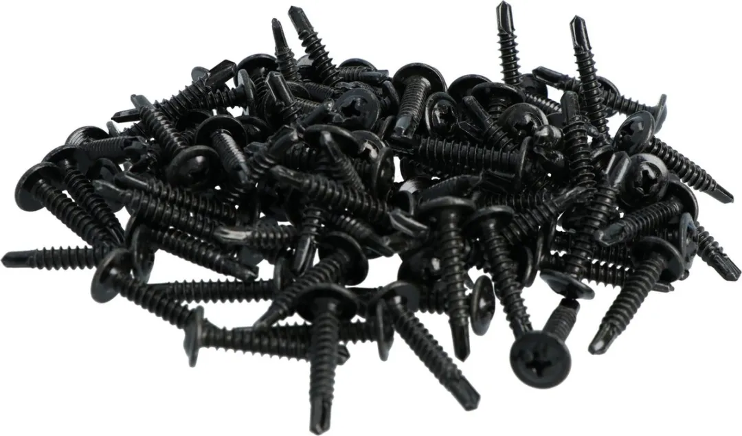 Carpoint Zwart 25mm Zelftappende Schroeven - 100 Stuks