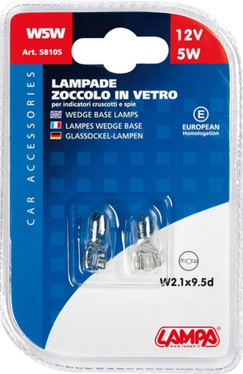 Lampa W5W 12V LED Lamp - 5W - 2 Stuks