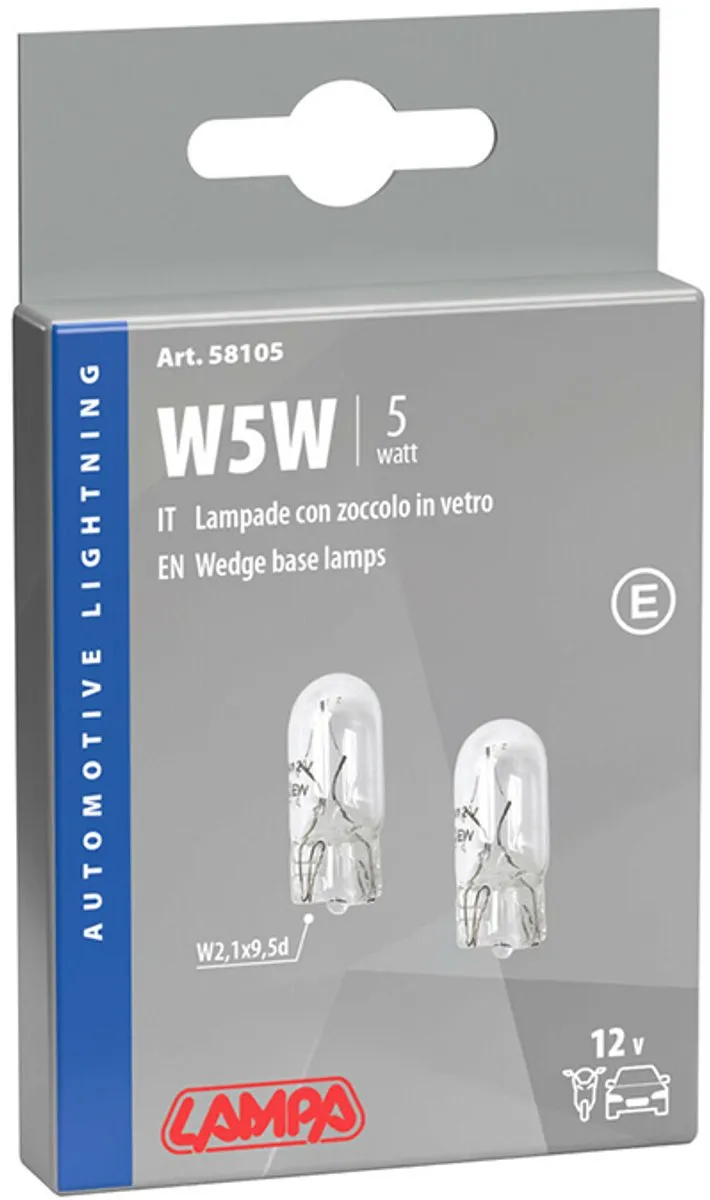 Lampa W5W 12V LED Lamp - 5W - 2 Stuks