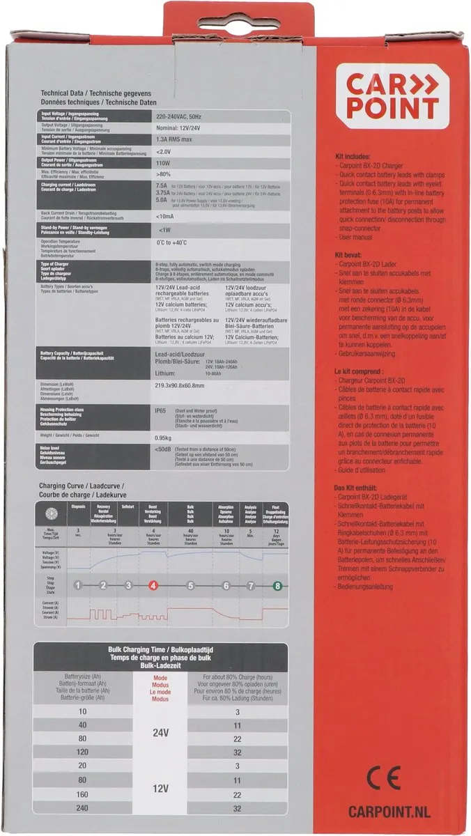 Carpoint BX-2D Acculader 12V/24V - 7.5A Lithium - afbeelding 6 van 6