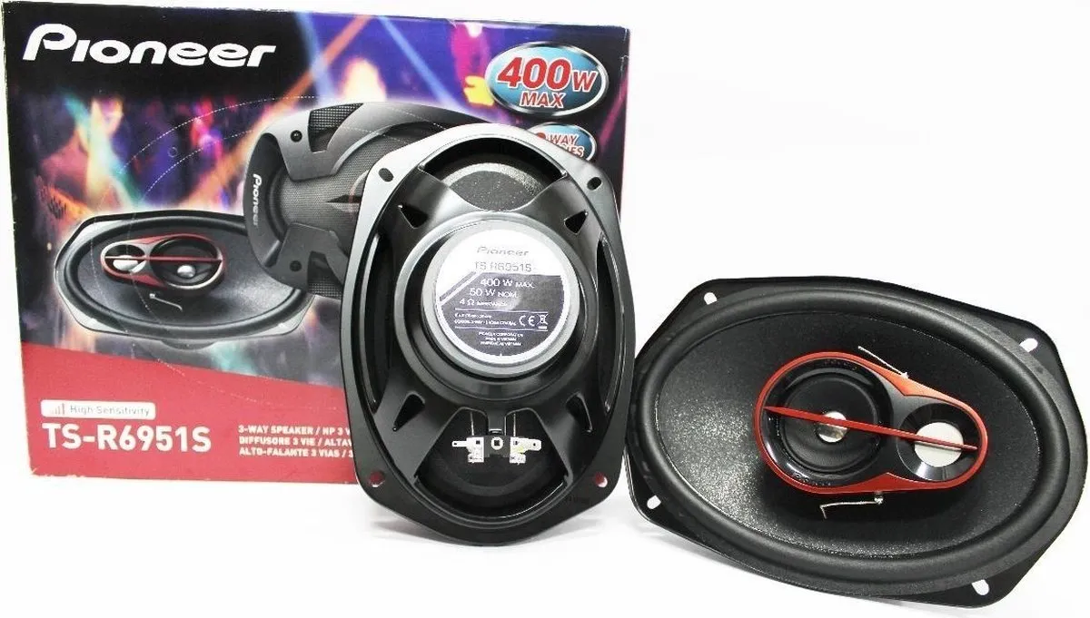 Pioneer TS-R6951S – 6×9” 3-weg triaxiale autospeakers – 400 W max / 50 W RMS – Luidsprekerset