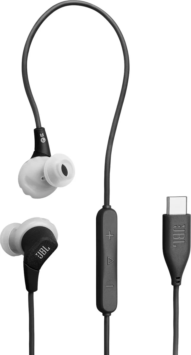 JBL Endurance Run 3 JBLENDURRUN3CBLKG Sportoordopjes - USB-C - IP65 - Zwart