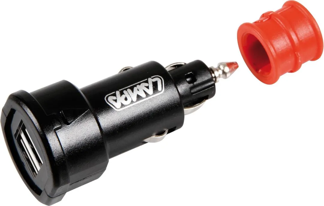 Lampa Universele Lader Fast Charge 2x USB - 2400mA - 12/32V - Zwart