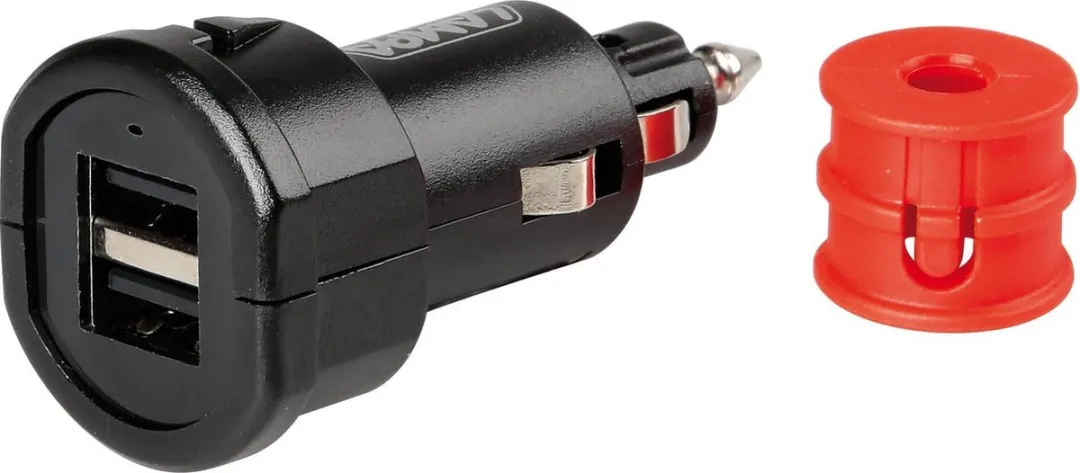Lampa Universele Lader Fast Charge 2x USB - 2400mA - 12/32V - Zwart