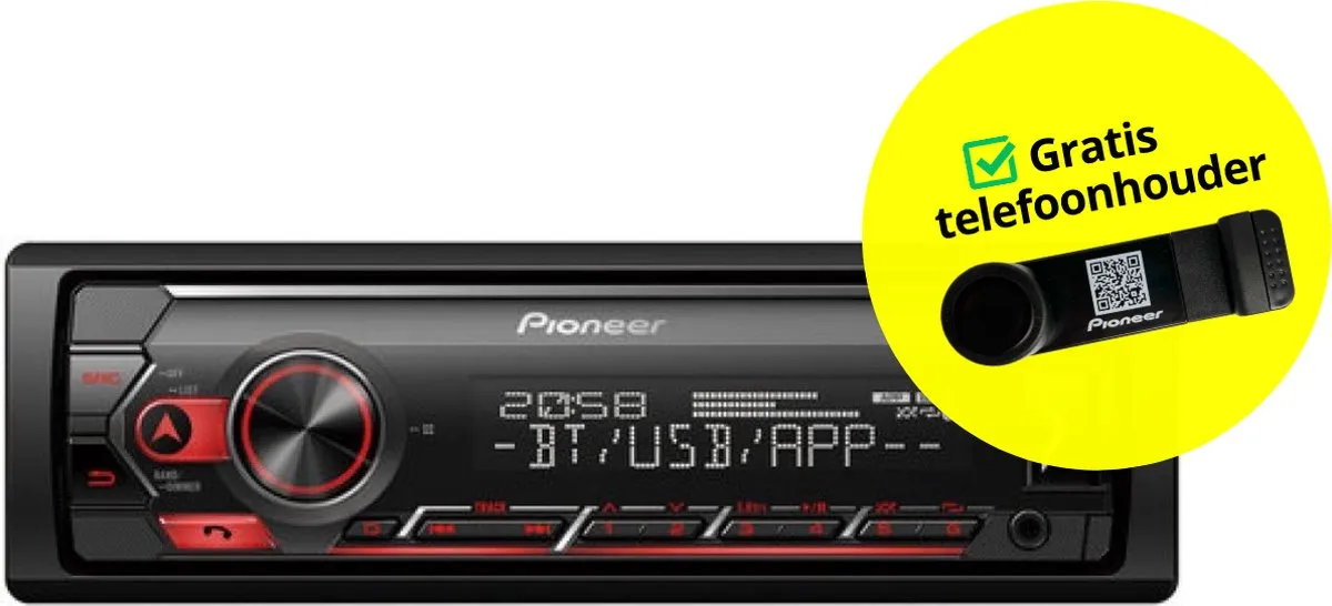 Pioneer MVH-S320BT Autoradio - 4x50W - Zwart - afbeelding 6 van 6