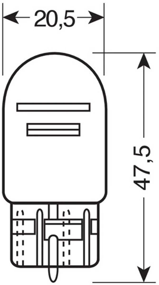 Lampa 12V W21/5W W3x16q Set - 2 Stuks - Wit - afbeelding 6 van 6