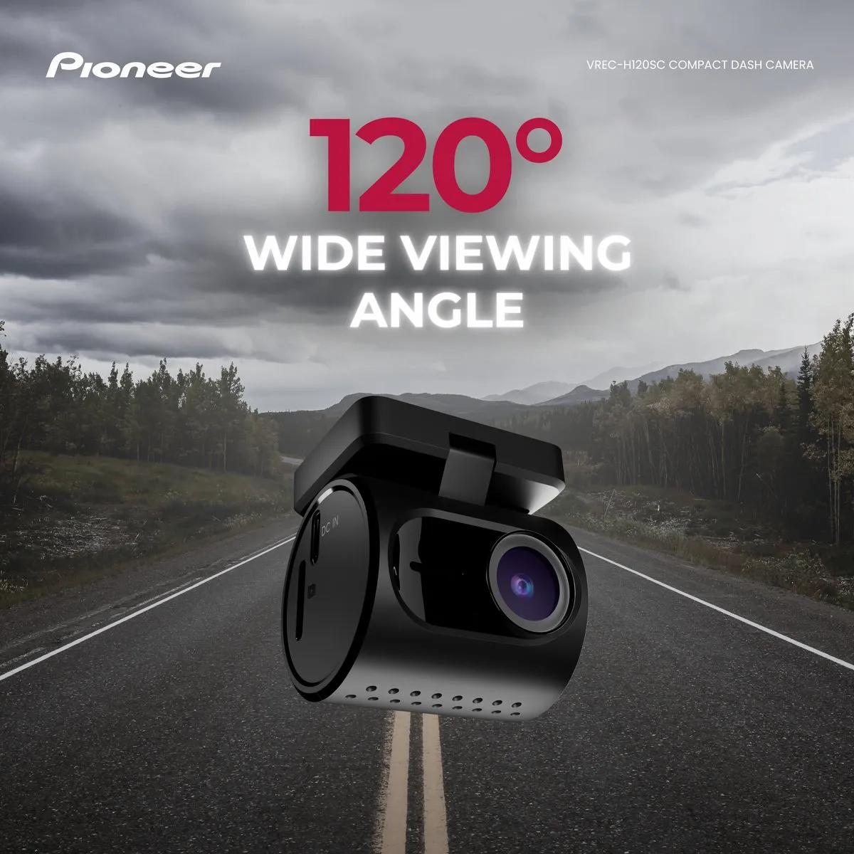Pioneer VREC-H120SC Dashcam 1.5K - 120° - Wi-Fi - Zwart - afbeelding 3 van 5