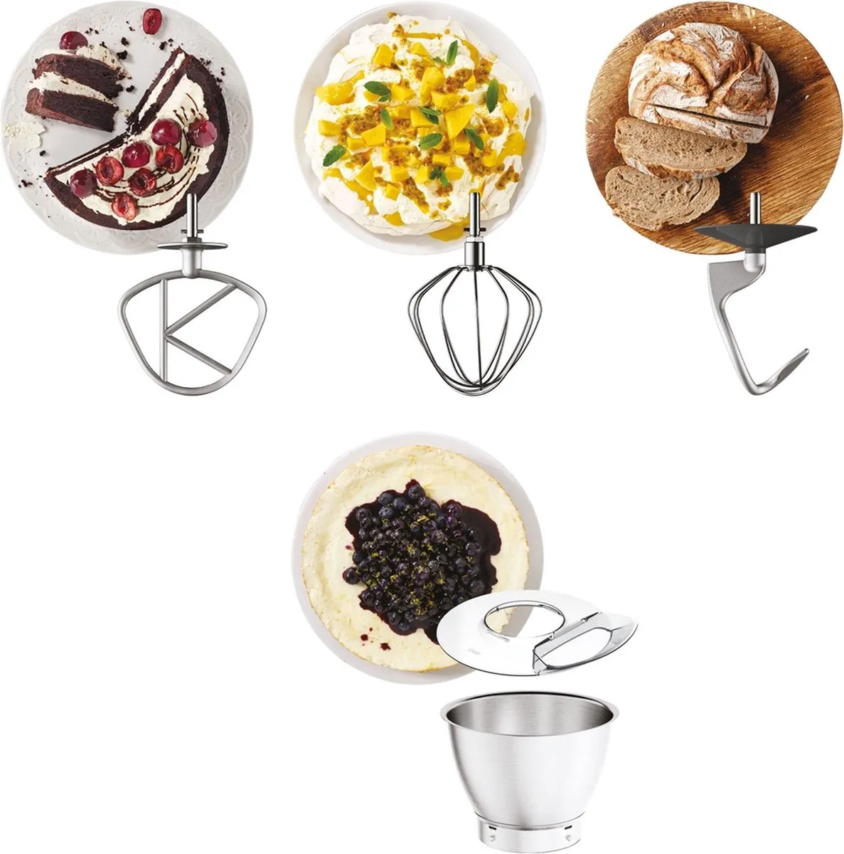 Kenwood KVC65.001WH Chef Titanium Baker - Keukenmachine - Wit