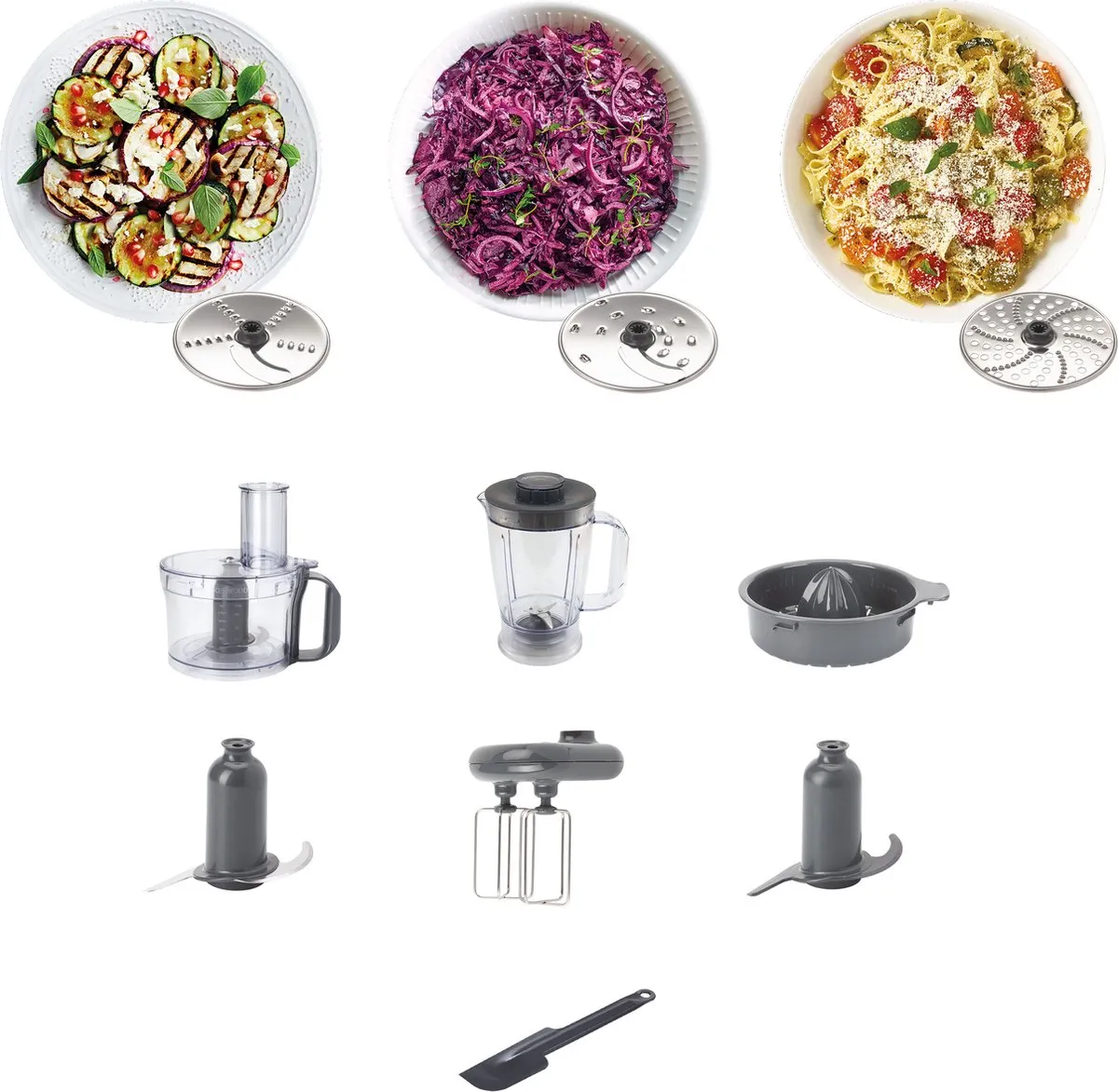Kenwood Multipro Compact FDM301SS Foodprocessor 800W - 2.1L - Zilver