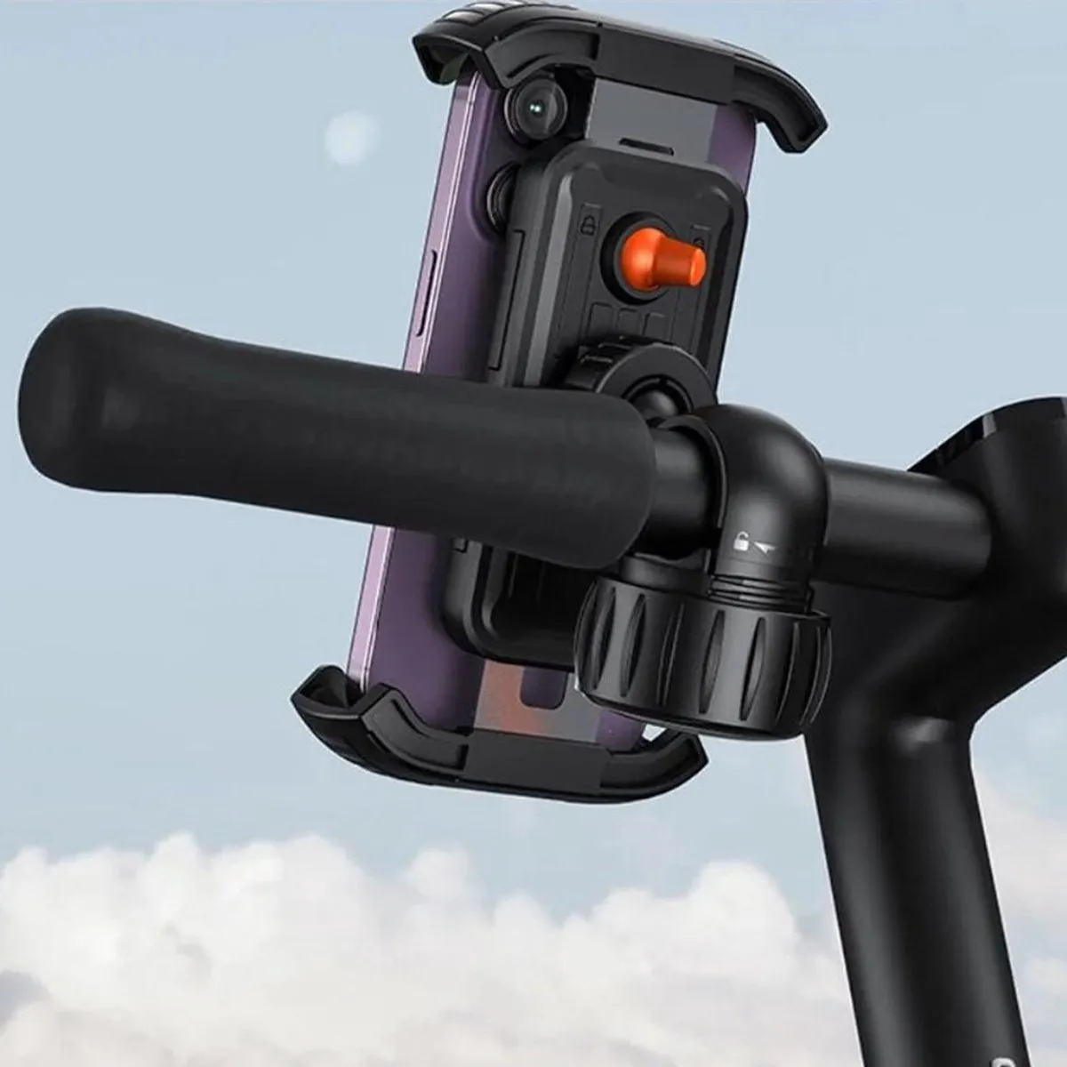 Baseus QuickGo Telefoonhouder Motor/Fiets - Zwart