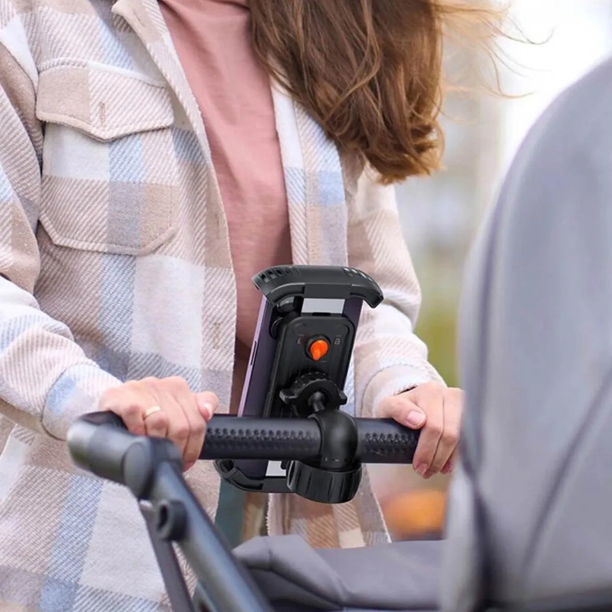 Baseus QuickGo Telefoonhouder Motor/Fiets - Zwart